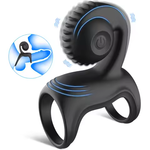 Silicone Cock Ring Vibrator - Prostate Massager, 2*10 Vibration