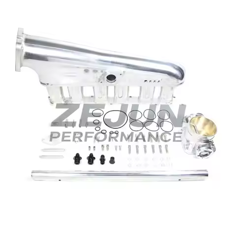 TIG Welded For 2JZ-GTE Intake Manifold with Fuel Rail 90mm Throttle Body 14mm Injectors