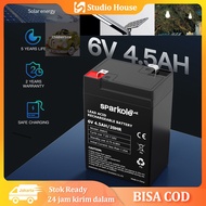 Baterai Aki Kering 2000mh Aki Kering 6v 4.5ah Eelic Aki-6V4Ah Hitam Aki Kering 6 Volt,4,5 Ah Untuk Menyuplai Arus Listrik