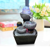 Indoor Relaxation Water Springs Fountain Resin-Rock Falls Tabletop Water Fountain Office Tabletop Fountain For Stress Relief