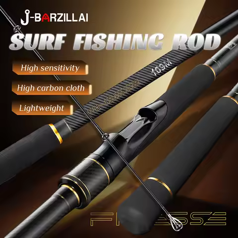 J-BARZILLAI FINESSE 10.9ft Carbon Surf Casting Fishing Rod Lightweight Saltwater Offshore Surf Fishi