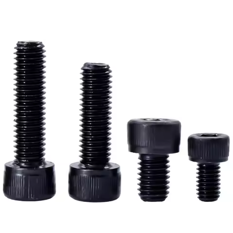 Hongtu DIN912 Grade 12.9 Alloy Steel Hex Socket Knurled Cap Head Bolts - Allen Key Screws, UNC/UNF T