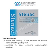 Stenac Effervescent 600mg 15x2s (Acetylcysteine 600 mg)