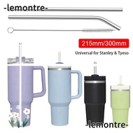 LEMONTRE 1Pcs Cup Straw, 6mm 8mm Silver Stainless Steel Straws, Reusable Straight Bent Drinking Replacement Straw for  30oz 40oz Tyeso Cup