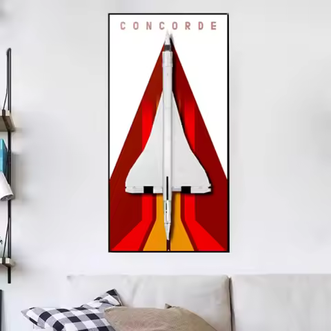 Wall-Mounted Display Frame for lego 10318 Airplane Airbus , Wall Frame for lego 10318 (Model Not Inc