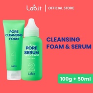 Lab.it Pore Cleansing Foam (100g)  + Lab.it Pore Serum (50ml)  Moisturizes and improves skin elastic
