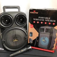 KINGSTER KST-7381 Karaoke Wireless Bluetooth Portable Speaker with FREE MICROPHONEaudio speaker