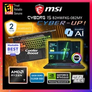 MSI LAPTOP Cyborg 15 AI GAMING (RYZEN 7 260/16GB/512GB/15.6 FHD IPS 144HZ /8GB RTX 5060/RGB/W11/BAG/