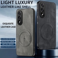 Leather Texture Wireless Charging Magnetic Case For OnePlus Nord 5 Nord 5 CE5 5G ShockProof Phone Co