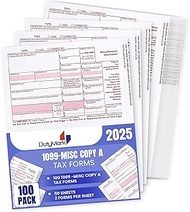 1099-MISC Federal Copy A Income Form, 100 Laser Tax recipients Pack ~2019~