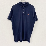 Polo By Ralph Lauren短袖 Polo 衫，單點標誌，海軍藍，M 碼，古著。
