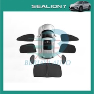 BYD Sealion 7 2024-2026 Window SunShade Shield Front Windshield Rear Side Curtain Sun Shade Berjaya 