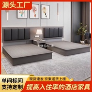 Bed Sign B & B Style Room Hotel Hotel Furniture Double Bed Full Set Rental Room Bed Apartment Single