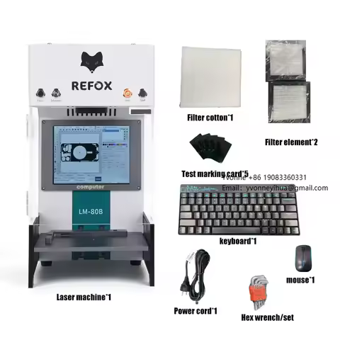 REFOX LM-80E 3 in 1 Intelligent Laser Marking Machine for iPhone 14 Plus Back Glass Removal DIY logo