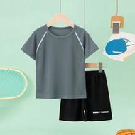 2pcs/Set Boys/Girls Short Sleeve T-Shirt And Shorts, Lightweight Casual Daily Outfit, Suitable For 4