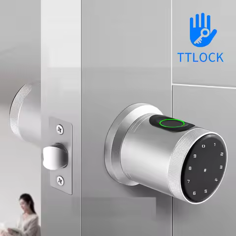 TTLock APP Remote Control Smart Fingerprint Password RFID Card Ball Lock Dead Bolt For Indoor Home W