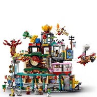Assembling Toy Lantern CITY Model 86999 The City of Lanterns City monkey Kid Modular Houses Fit 8003