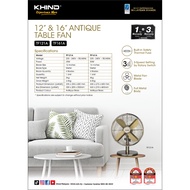 KHIND 16" 12'' Antique Table Fan TF161A / TF121A