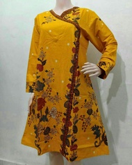 ATASAN TUNIK BATIK KOMBINASI MODEL TERBARU PAKAIAN KANTOR REMAJA MASA KINI