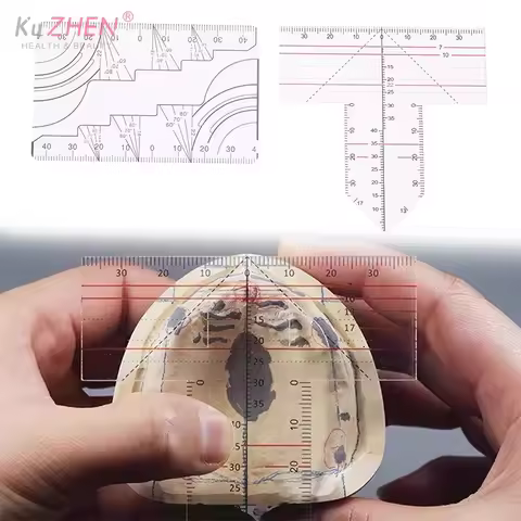 1pc Dental Lab Denture Drawing And Alignment Dental Ruler T-Shape Examination Symmetry Measurements 