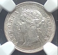 ​🪙【NGC MS 62】1895年 香港五仙銀幣 Hong Kong 5 Cents (維多利亞女皇) 靚品