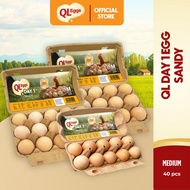 QL Sandy Day 1 Egg - Medium 40pcs Fresh Egg Farm Fresh Egg Telur Segar