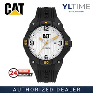 Caterpillar Gent LW-161-21-231 CAT DRIFT 45mm White Dial Black Silicone Band 3-Hand Date Display Qua