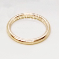 Alloy Rings US Size 6.5 Plain Gold Golden Accessories Aksesori Emas Cincin Ladies Women Girls Wanita