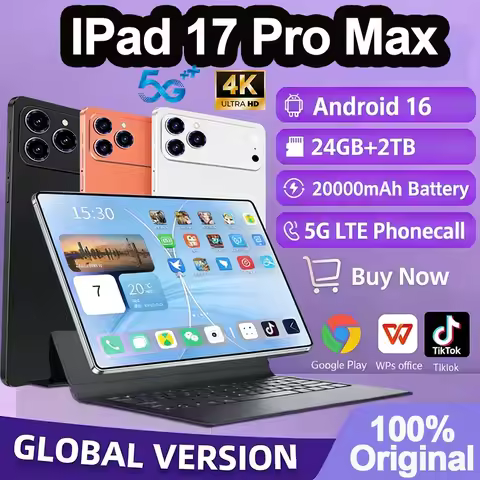 2026 IPad 17 Pro Max Tablet PC 11 Inch Face Recognition 24GB 2TB Android16 Snapdrago 8gen3 5G Dual S