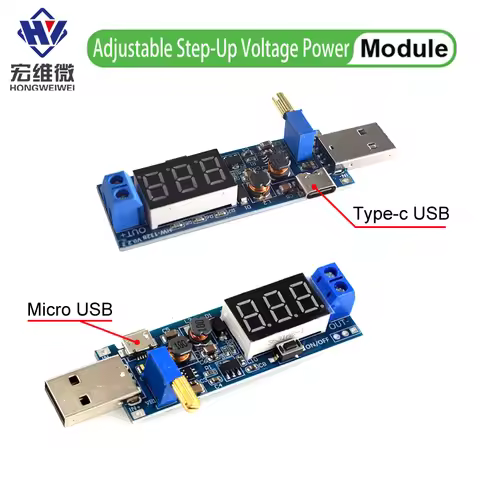 USB Adjustable Boost Module DC-DC 3.5V-5V To 1.2V/24V USB Boost Power Supply Module USB DC Converter