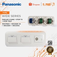 Panasonic Combination Switch WEJ 2 x 5581W + WEJ 2501W + WEJ 2164W White