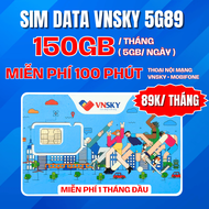 Sim 4G 5G SKY5G89 Sóng Mobifone Khỏe Truy Cập 5GB/Tháng Full Tốc Độ Cao Miễn Phí Hoàn Toàn Tháng Đầu