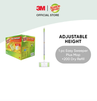 3M™ Scotch-Brite™ Easy Sweeper Plus Paper Wiper Mop, Refill available, For cleaning floors, tiles, laminates