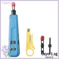 LAYOR1 Crimping Pliers, Blue with Three Blades Punch Down Impact Tool, Durable Terminal Insertion Tools