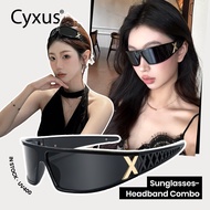 Cyxus Y2K Sunglasses Sunglasses -Headband Combo  Fashion Glasses 1305