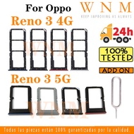 For OPPO Reno 3 4G 5G Reno3 Sim Card Tray Slot Holder Card Holder Reader SD Slot Adapter Replacement