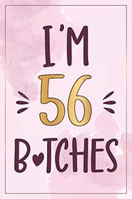 56th Birthday Gifts For Women: 56 Year Old Birthday Notebook: Cute Pink Notebook Journal Filled With