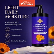 Lightweight Calendula Aloe Vera Vitamin B6 & E Cream For Morning Skincare 250ml