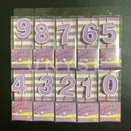 [ Purple ] Ready Stocks! Small Number Candles Sweet 0 1 2 3 4 5 6 7 8 9 Happy Birthday Cake Toppers 