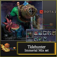 Tidehunter - ** Immortal Mix set** Genuine Claddish Cudgel / Floodmask / Dota 2
