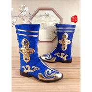 Children Minority Ethnic Tibetan Dance Boots Monkey King Performance Xinjiang Qiang High Boots Mongo