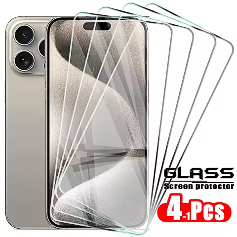 4-1pcs Tempered Glass for IPhone 15 Pro Max 15pro Screen Protector Protective Glass for Apple 15 Pro