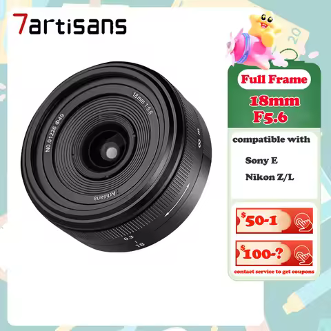 7artisans Cookies Lens Full Frame 18mm F5.6 Manual Focus Humanities Photographyf for Sony E Nikon Z 