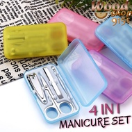 4 pcs Portable Travel Manicure Set Tools Pedicure Door gift Goodies Box Clipper Nail Cutter Nail Scissors Set