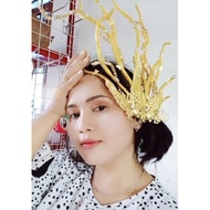 Side crown headpiece bridal Akar2 Fascinator Tiara tassel