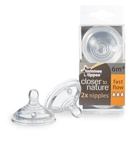 Dot Nipple Tommee Tippee Nipple Fast Flow Teats 6M+