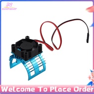 For  A959-B 144001 124019 RC Car Aluminum Alloy Motor Heatsink Cover with Cooling Fan for 540 550 36