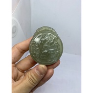 D2960 Natural Jade/Hetian Jade Mountain Water Elegant Pendant Color Weight: 40g Height 55.5 Width 48