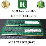 Ram ECC UDIMM/ECC Unbuffered 4GB DDR3 (PC3) bus 1066- 8500E disassembled,