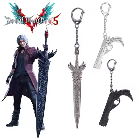 20cm Demon Sword Dante Model Keyring Devil Cry Devil Cry 5 Game Same style Keyring Game Fan Collecti